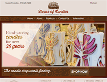Tablet Screenshot of houseofcandles.com